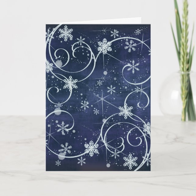 Cartes Pour Fêtes Annuelles Flammes de neige de vacances (Devant)