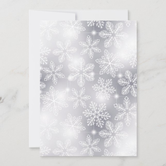 Cartes Pour Fêtes Annuelles Flammes de neige et lumières (Devant)
