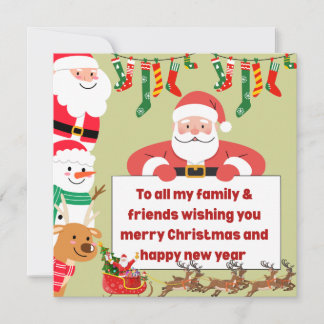 Cartes Pour Fêtes Annuelles Flat greeting card