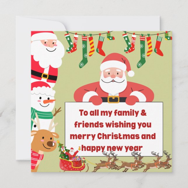 Cartes Pour Fêtes Annuelles Flat greeting card (Devant)