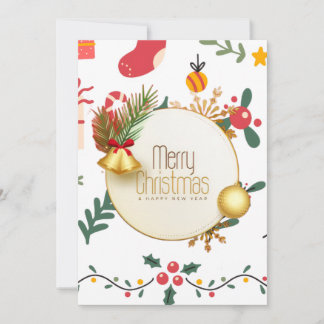 Cartes Pour Fêtes Annuelles Flat Holiday Card