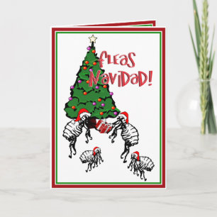 Cartes Pour Fêtes Annuelles FLEAS NAVIDAD - Fleas de Noël et Arbre de Noël