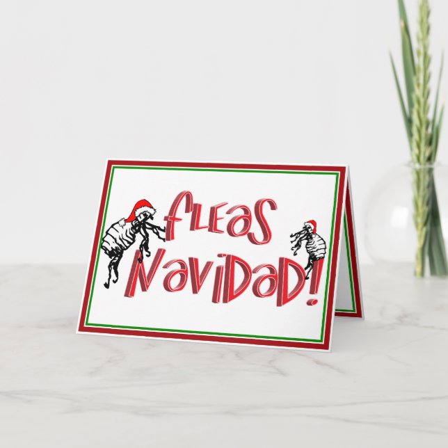 Cartes Pour Fêtes Annuelles Fleas Navidad - Les puces de Noël (Devant)