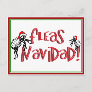 Cartes Pour Fêtes Annuelles Fleas Navidad - Les puces de Noël
