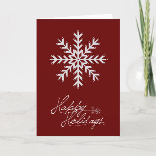 Cartes Pour Fêtes Annuelles Flèche de neige rouge et blanc