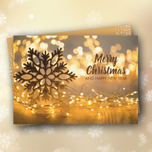 Cartes Pour Fêtes Annuelles Flèche de neige Strand des lumières de Noël