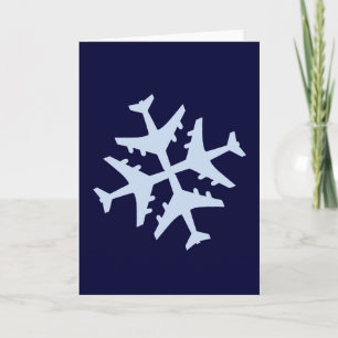 Cartes Pour Fêtes Annuelles Flèche-neige de l'avion