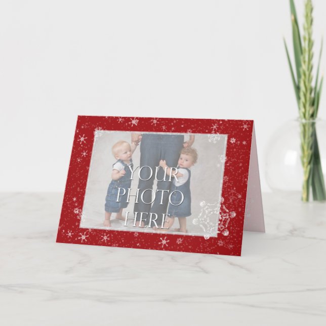 Cartes Pour Fêtes Annuelles Flèches de neige cristallines (Devant)