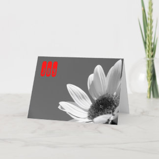 Cartes Pour Fêtes Annuelles Fleur au soleil (B&W)