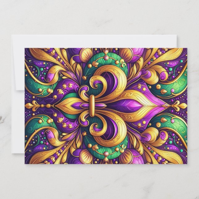 Cartes Pour Fêtes Annuelles fleur de lis (Devant)