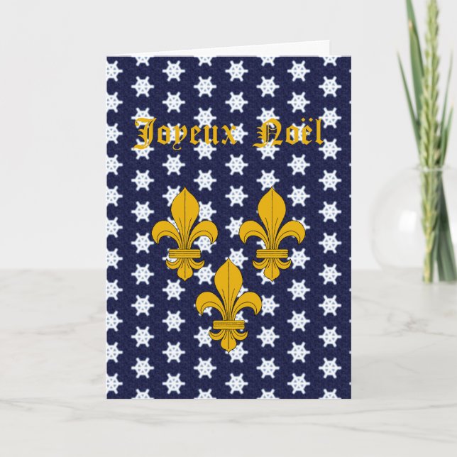 Cartes Pour Fêtes Annuelles Fleur-De-lis (Devant)