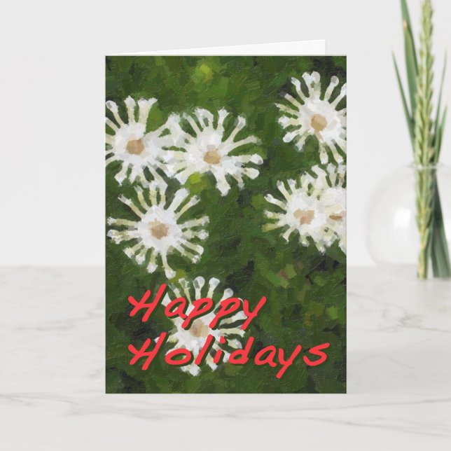 Cartes Pour Fêtes Annuelles Fleur de neige Fleurs de vacances Illustration ver (Devant)