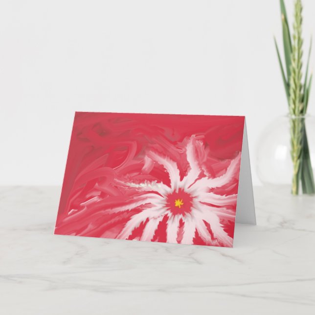 Cartes Pour Fêtes Annuelles Fleur de Noël rouge (Devant)