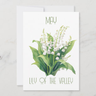 Cartes Pour Fêtes Annuelles Fleur du mois de naissance mai Lily Anniversaire