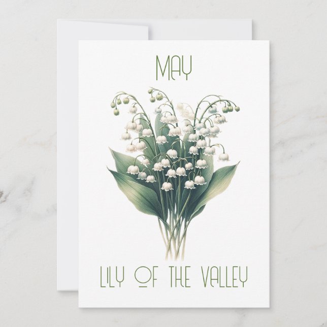 Cartes Pour Fêtes Annuelles Fleur du mois de naissance mai Lily Anniversaire (Devant)