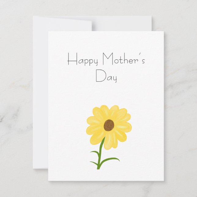 Cartes Pour Fêtes Annuelles Fleur jaune (Devant)