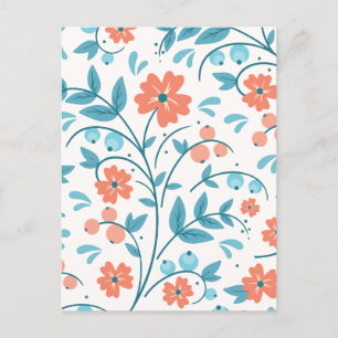 Cartes Pour Fêtes Annuelles Fleur orange minimaliste