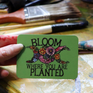 Cartes Pour Fêtes Annuelles Fleur où vous êtes planté