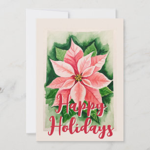 Cartes Pour Fêtes Annuelles Fleur Poinsettia traditionnelle Noël