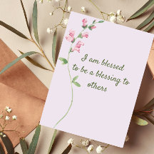 Fleur Rose Je Suis Béni Affirmation Chrétienne
