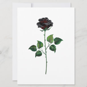 Cartes Pour Fêtes Annuelles Fleur rose noire