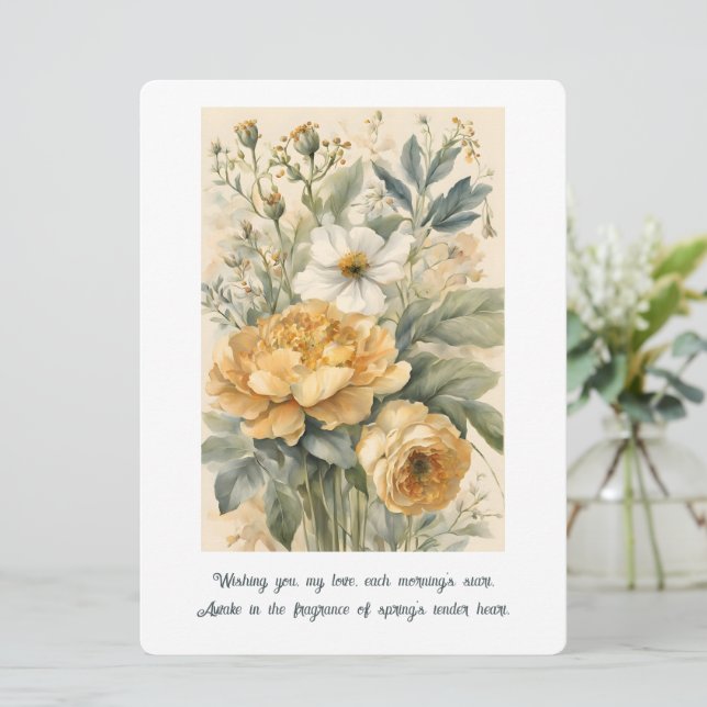 Cartes Pour Fêtes Annuelles Fleurs (Debout devant)