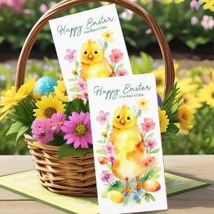 Cartes Pour Fêtes Annuelles Fleurs Aquarelles Pâques Jaunes Mignonnes