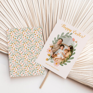 Cartes Pour Fêtes Annuelles Fleurs aquarelles Printemps Pâques