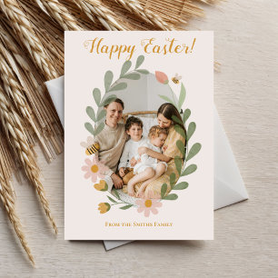 Cartes Pour Fêtes Annuelles Fleurs aquarelles Printemps Pâques