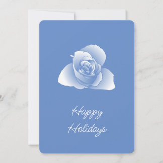 Cartes Pour Fêtes Annuelles Fleurs aux teintes d'art blanc raffiné