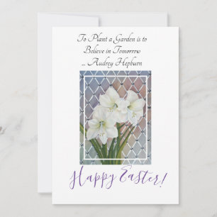 Cartes Pour Fêtes Annuelles Fleurs blanches Amaryllis Salutation de Pâques