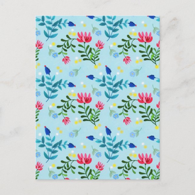 Cartes Pour Fêtes Annuelles Fleurs Bleues Fleurs Bleues Fleurs Minuscules Fleu (Devant)