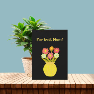 Cartes Pour Fêtes Annuelles Fleurs colorées