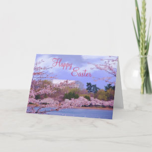 Cartes Pour Fêtes Annuelles Fleurs de cerisier heureuses de Pâques