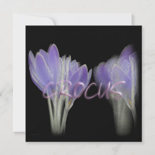 CARTES POUR FÊTES ANNUELLES FLEURS DE CROCUS