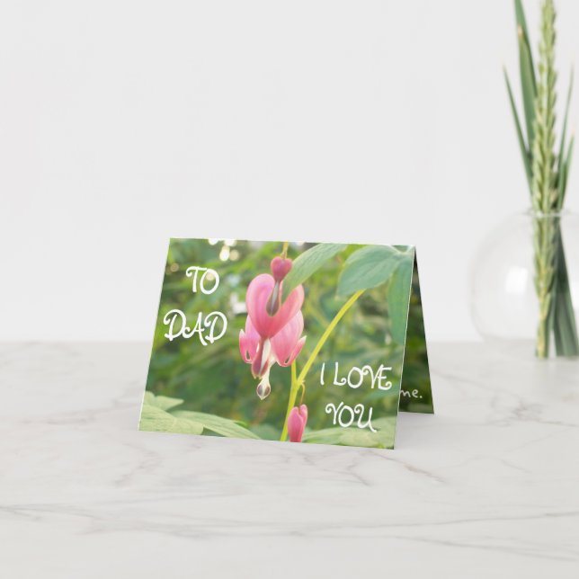 Cartes Pour Fêtes Annuelles Fleurs de forme de coeur (Devant)