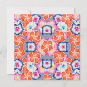 Cartes Pour Fêtes Annuelles Fleurs de la Plumeria tropicale X Motif