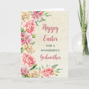 Cartes Pour Fêtes Annuelles Fleurs de printemps Joyeuse mère de Pâques