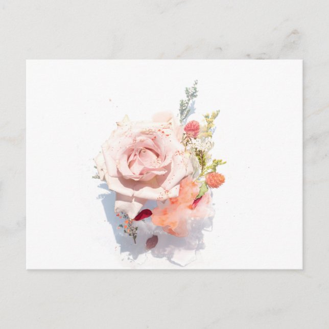 Cartes Pour Fêtes Annuelles Fleurs élégantes de la Saint-Valentin (Devant)