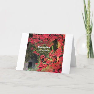 Cartes Pour Fêtes Annuelles Fleurs et mur avec un message spirituel