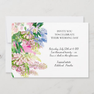 Cartes Pour Fêtes Annuelles Fleurs florales de printemps botaniques