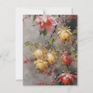 Cartes Pour Fêtes Annuelles Fleurs japonaises de cerises