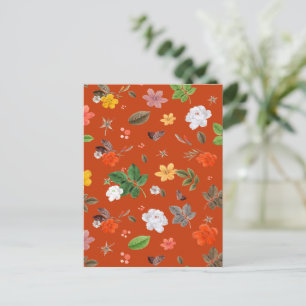Cartes Pour Fêtes Annuelles Fleurs jaunes et roses blanches 9