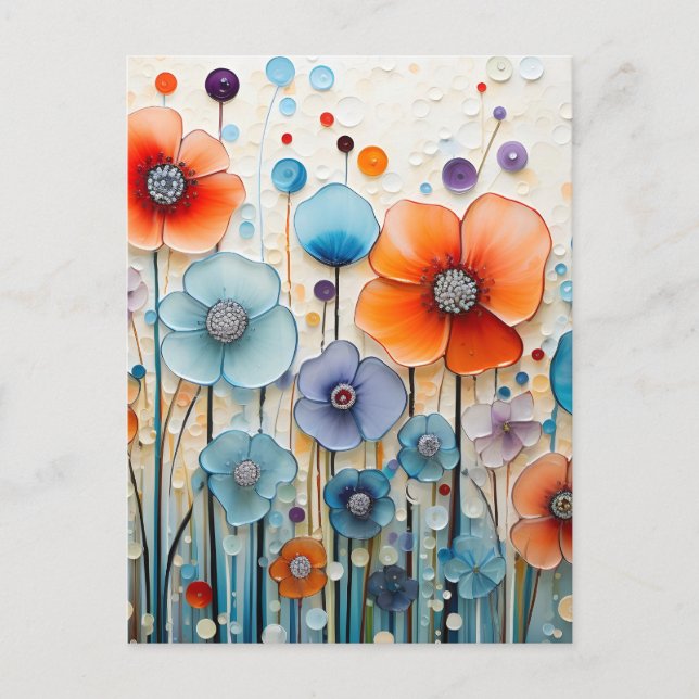 Cartes Pour Fêtes Annuelles Fleurs sauvages de prairie en fleurs enchantés (Devant)
