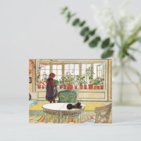 Fleurs sur le rebord de la fenêtre par Carl Larsso