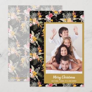 Cartes Pour Fêtes Annuelles Fleurs tropicales Photo de Noël