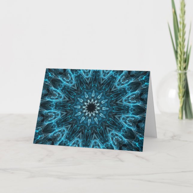 Cartes Pour Fêtes Annuelles flocon de neige complexe (Devant)