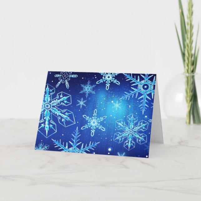 Cartes Pour Fêtes Annuelles Flocon de neige de Noël (Devant)