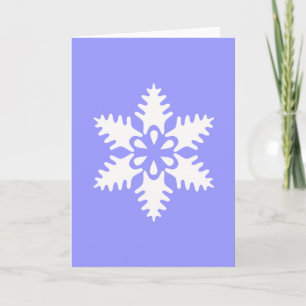 Cartes Pour Fêtes Annuelles Flocon de neige de Noël blanc d'hiver