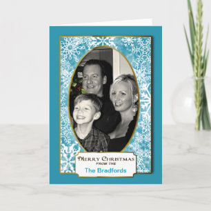 Cartes Pour Fêtes Annuelles Flocon de neige de Noël - Insertion de photo -